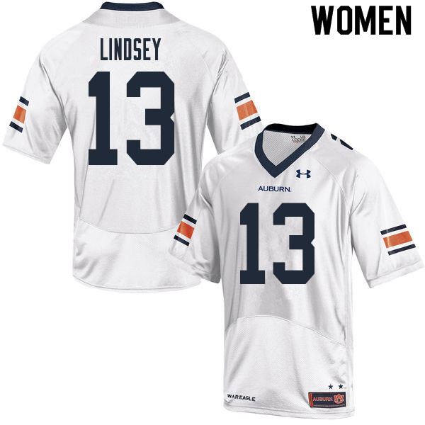 Women #13 Trey Lindsey Auburn Tigers College Football Jerseys Sale-White